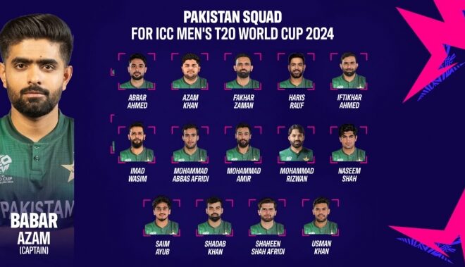 PCB Announces Pakistan Final Squad for ICC Men’s T20 World Cup 2024